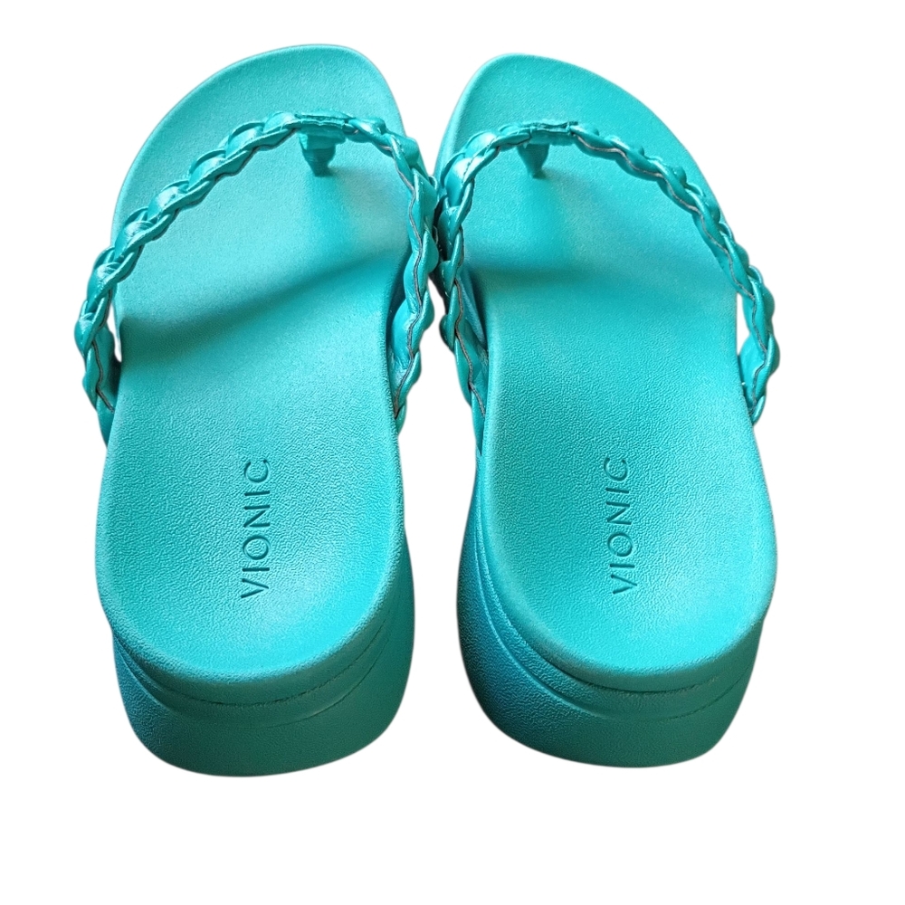 Vionic Sunrise Kenji Toe Post Platform Wedge Sand… - image 7